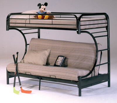 Futon Bunk   Mattresses on All American Furniture    Twin Futon Bunk Beds