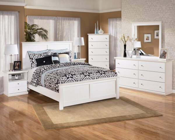 White Twin/Full/Queen/King Bedroom Set with Optional Q/K Under Bed Storage