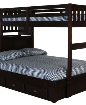 Espresso Twin Over Full Staircase Bunk Bed