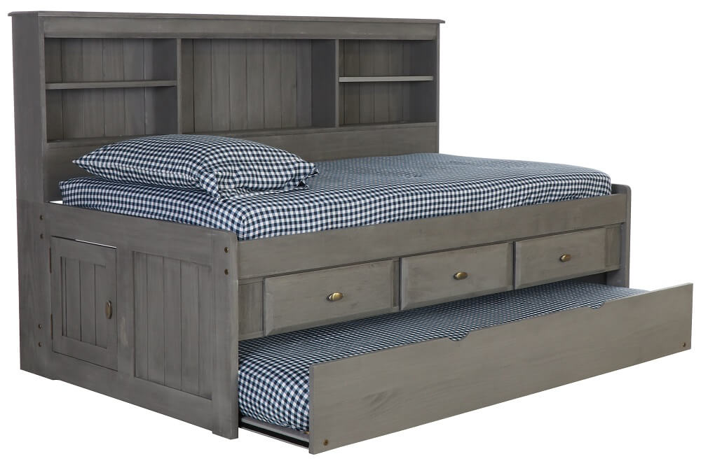 Daybed With Bookcase Hot 55 Off, Discovery World Furniture Twin Bookcase Daybed With 6 Drawers